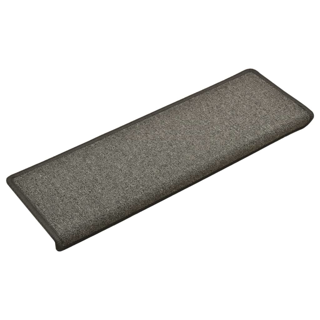 VidaXL Trapmatten 15 st 65x25 cm donkergrijs
