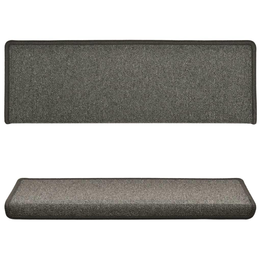 VidaXL Trapmatten 15 st 65x25 cm donkergrijs