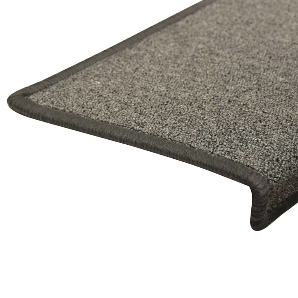 VidaXL Trapmatten 15 st 65x25 cm donkergrijs