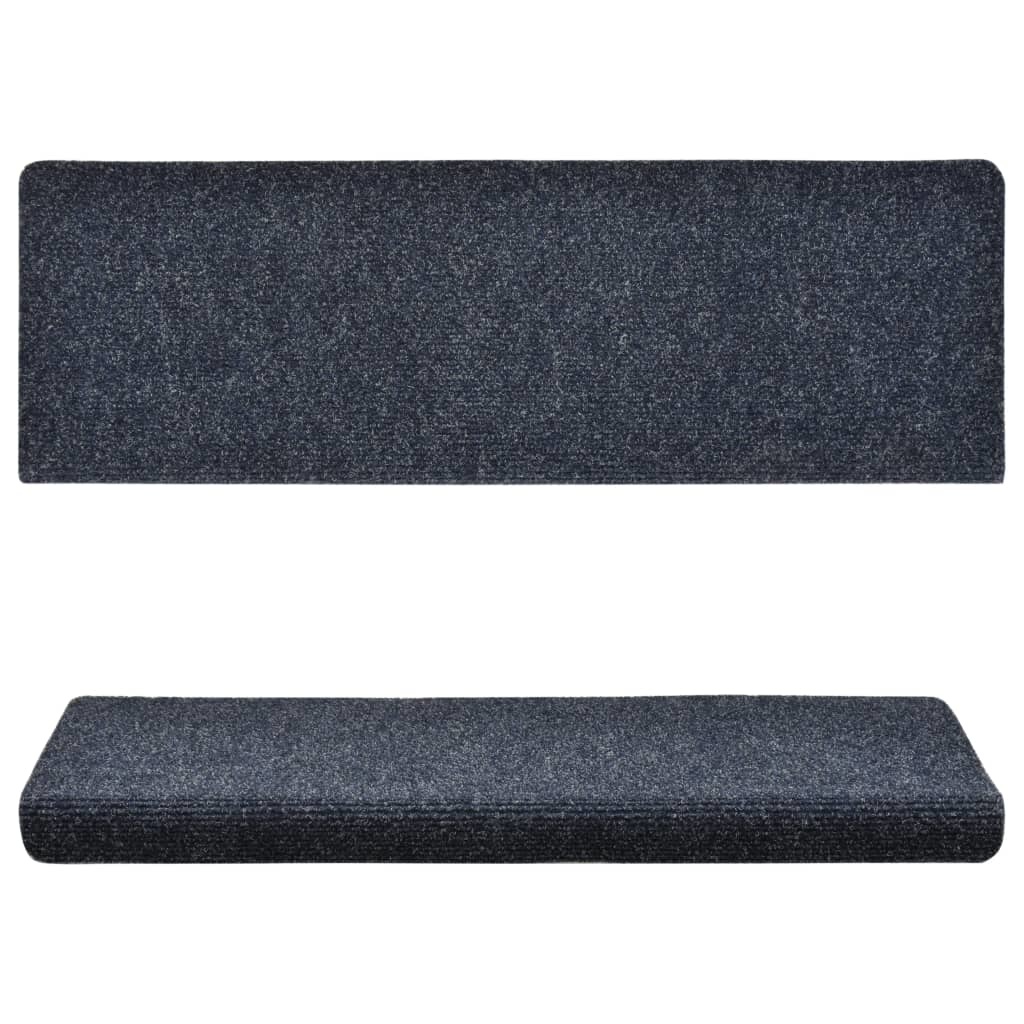 VidaXL Trapmatten 15 st 65x25 cm naaldvilt blauw