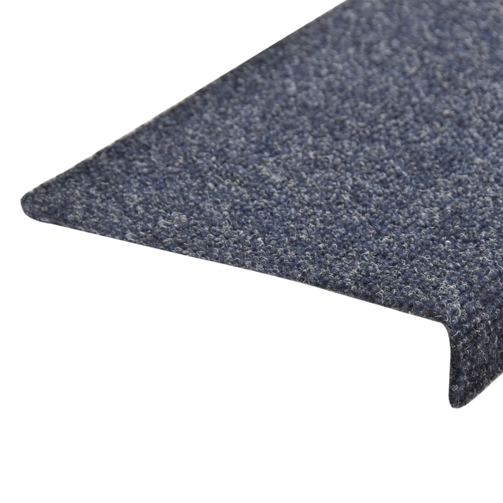 VidaXL Trapmatten 15 st 65x25 cm naaldvilt blauw