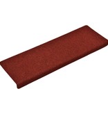 VidaXL Trapmatten 15 st 65x25 cm naaldvilt rood