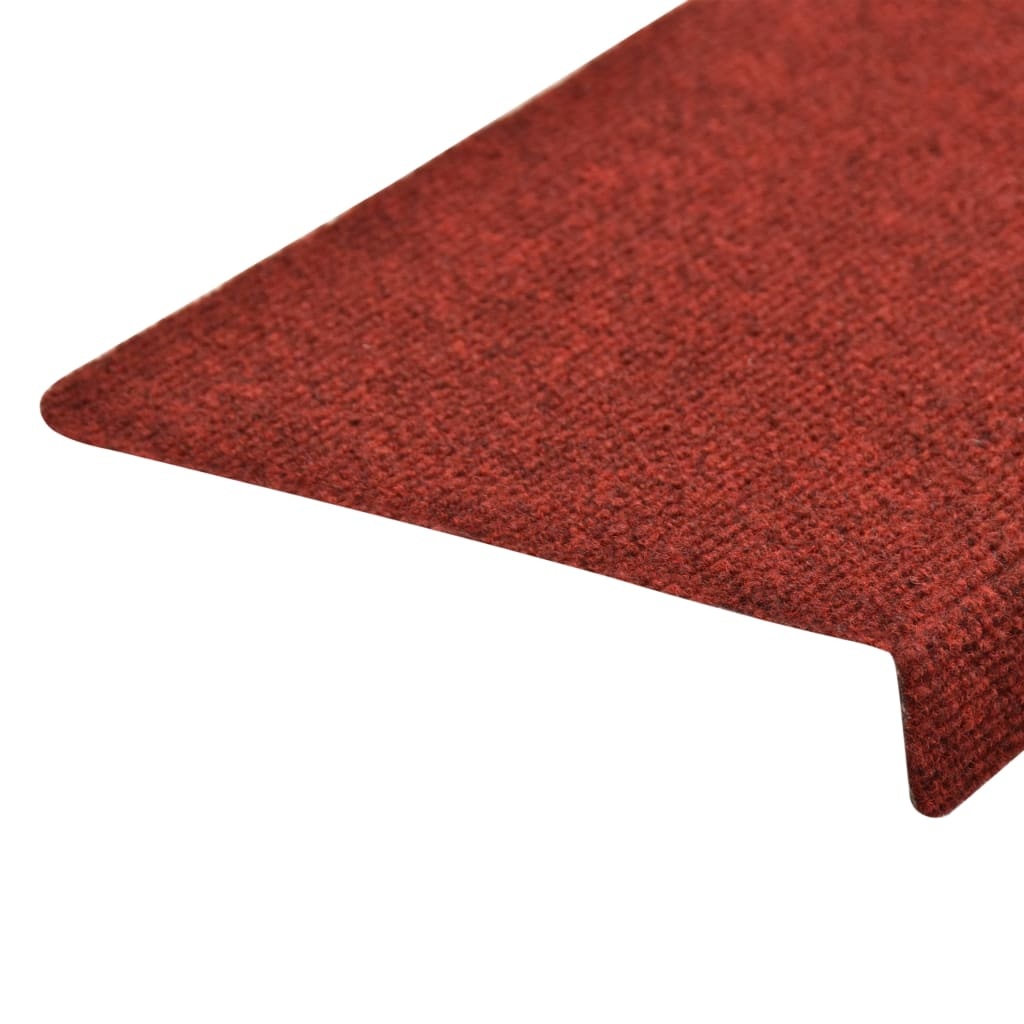 VidaXL Trapmatten 15 st 65x25 cm naaldvilt rood