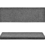 VidaXL Trapmatten 15 st 65x25 cm naaldvilt lichtgrijs