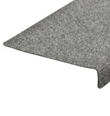 VidaXL Trapmatten 15 st 65x25 cm naaldvilt lichtgrijs