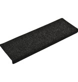 VidaXL Trapmatten 15 st 65x25 cm naaldvilt zwart