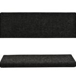 VidaXL Trapmatten 15 st 65x25 cm naaldvilt zwart