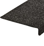 VidaXL Trapmatten 15 st 65x25 cm naaldvilt zwart