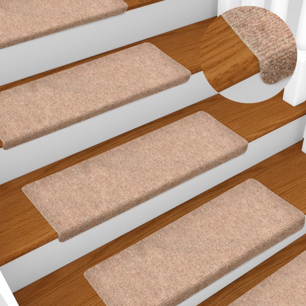 VidaXL Trapmatten 15 st 65x25 cm naaldvilt bruin
