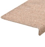 VidaXL Trapmatten 15 st 65x25 cm naaldvilt bruin