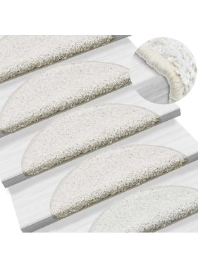 VidaXL 15 st Trapmatten 65x25 cm wit