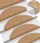 VidaXL 15 st Trapmatten 65x25 cm crème