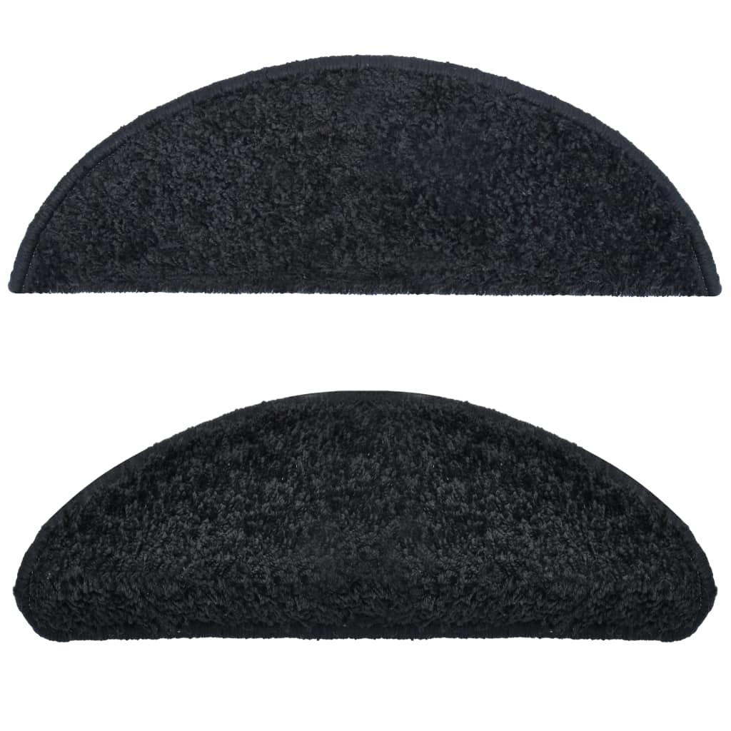 VidaXL 15 st Trapmatten 65x25 cm zwart