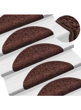 VidaXL 15 st Trapmatten 56x20 cm bruin