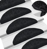 VidaXL 15 st Trapmatten 56x20 cm zwart