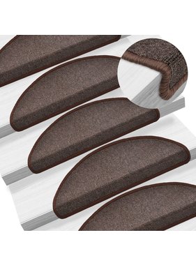 VidaXL 15 st Trapmatten 65x24x4 cm koffiebruin