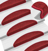 VidaXL 15 st Trapmatten 56x17x3 cm bordeauxrood