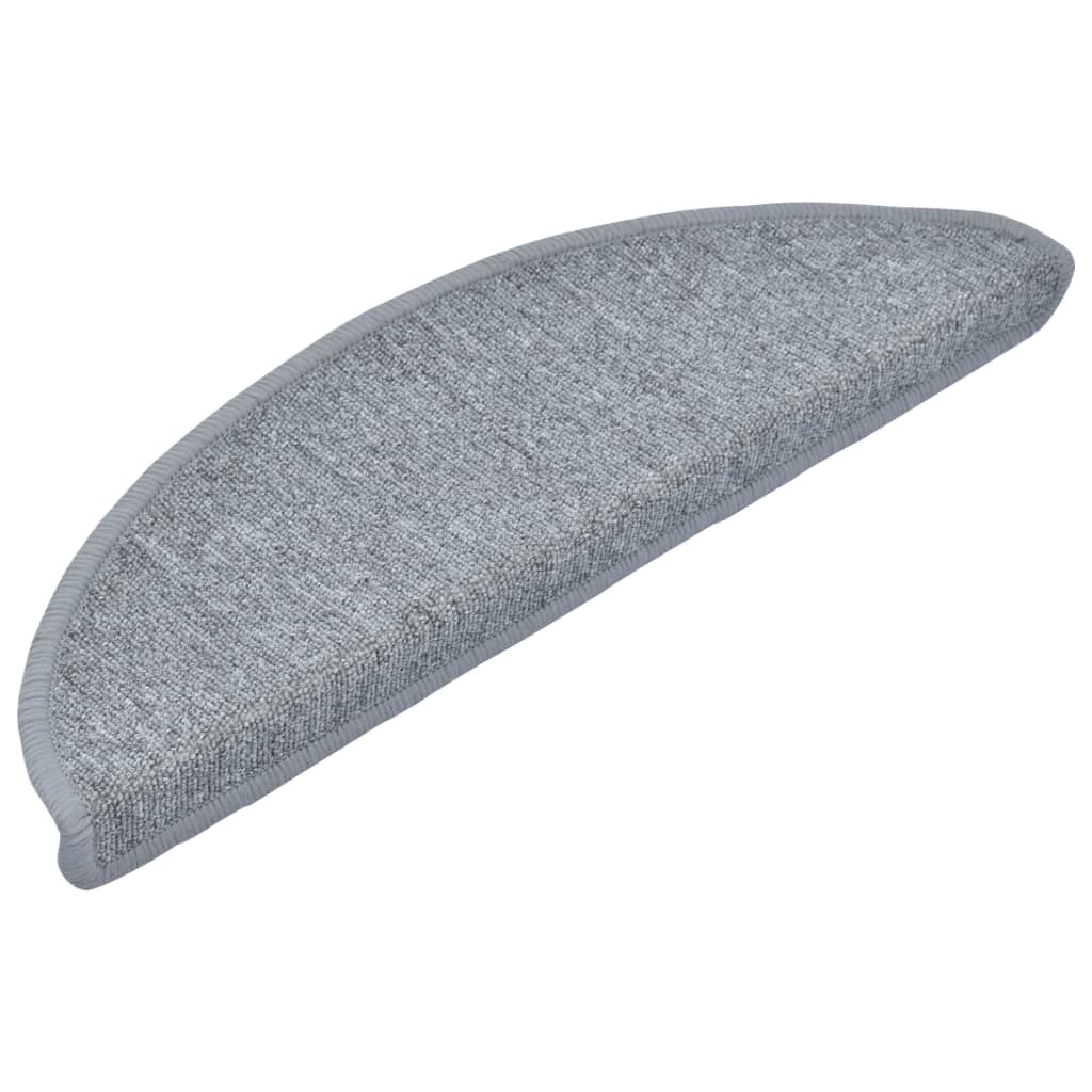 VidaXL 15 st Trapmatten 56x17x3 cm lichtgrijs