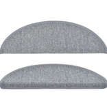 VidaXL 15 st Trapmatten 56x17x3 cm lichtgrijs