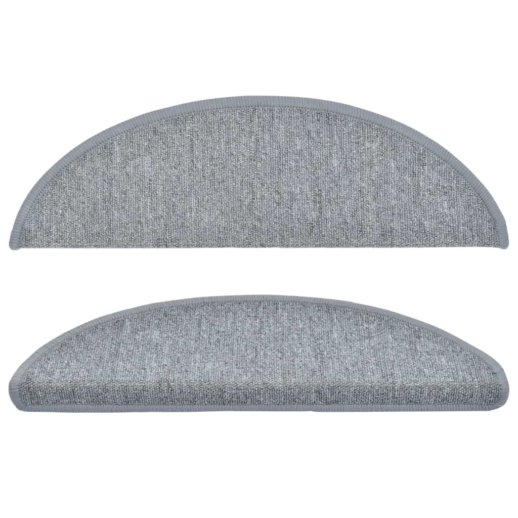 VidaXL 15 st Trapmatten 56x17x3 cm lichtgrijs