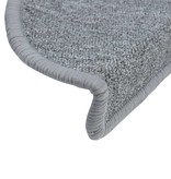 VidaXL 15 st Trapmatten 56x17x3 cm lichtgrijs