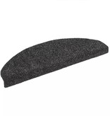 VidaXL Trapmatten zelfklevend 65x21x4 cm naaldvilt donkergrijs 15 st