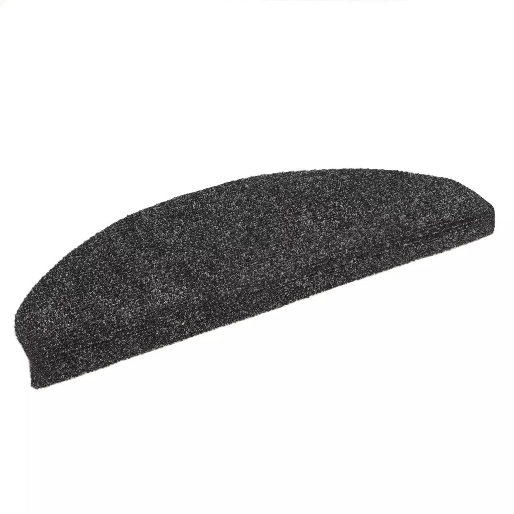 VidaXL Trapmatten zelfklevend 65x21x4 cm naaldvilt donkergrijs 15 st