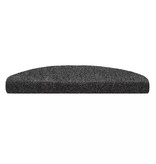 VidaXL Trapmatten zelfklevend 65x21x4 cm naaldvilt donkergrijs 15 st