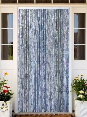 VidaXL Vliegengordijn 100x220 cm chenille zilverkleurig