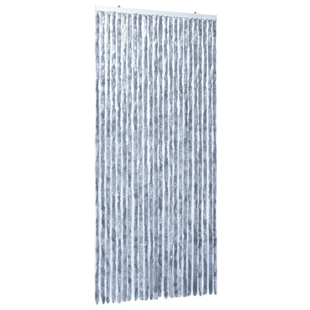 VidaXL Vliegengordijn 100x220 cm chenille zilverkleurig