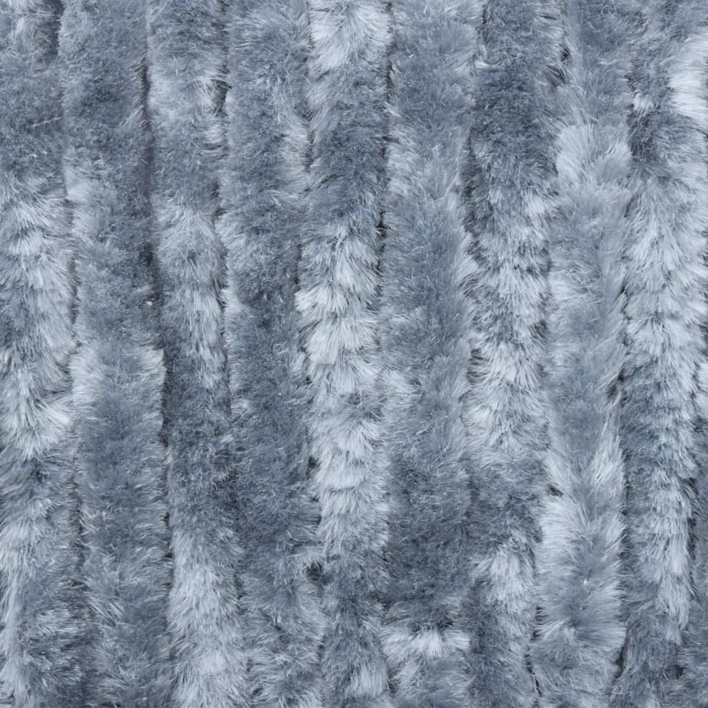 VidaXL Vliegengordijn 100x220 cm chenille zilverkleurig