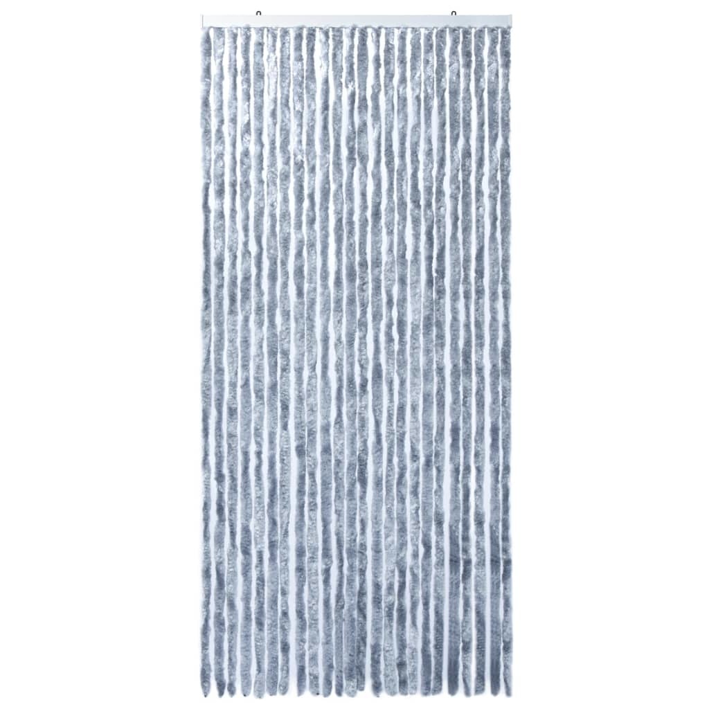 VidaXL Vliegengordijn 100x220 cm chenille zilverkleurig