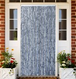 VidaXL Vliegengordijn 90x220 cm chenille zilverkleurig