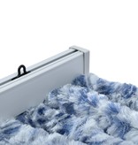 VidaXL Vliegengordijn 100x220 cm chenille blauw, wit en zilver