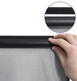 VidaXL Vliegengordijn 4-delig 120x240 cm mesh zwart