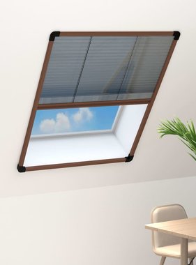 VidaXL Raamhor plissé 80x100 cm aluminium bruin