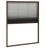 VidaXL Raamhor plissé 80x100 cm aluminium bruin