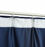 vidaXL Gordijnen verduisterend 2 st met haken 140x245 cm fluweel blauw