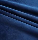 VidaXL Gordijnen verduisterend 2 st met haken 140x225 cm fluweel blauw