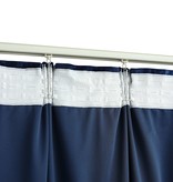 VidaXL Gordijnen verduisterend 2 st met haken 140x225 cm fluweel blauw