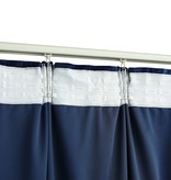 vidaXL Gordijnen verduisterend 2 st met haken 140x225 cm fluweel blauw