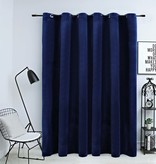 VidaXL Gordijn verduisterend met ringen 290x245 cm fluweel blauw
