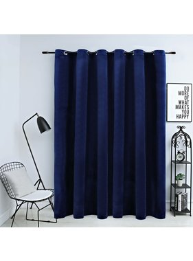 vidaXL Gordijn verduisterend met ringen 290x245 cm fluweel blauw