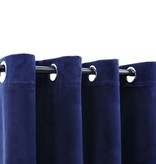VidaXL Gordijn verduisterend met ringen 290x245 cm fluweel blauw