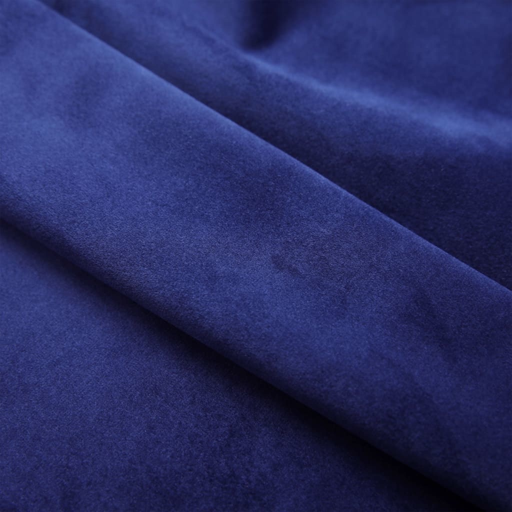 VidaXL Gordijn verduisterend met ringen 2 st 140x245 cm fluweel blauw