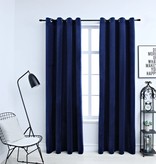 VidaXL Gordijn verduisterend met ringen 2 st 140x225 cm fluweel blauw