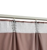 VidaXL Gordijn verduisterend met haken 290x245 cm fluweel antiekroze