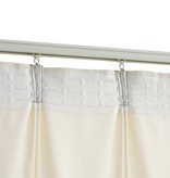 vidaXL Gordijn verduisterend met haken 290x245 cm fluweel crème