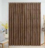 vidaXL Gordijn verduisterend met haken 290x245 cm fluweel beige