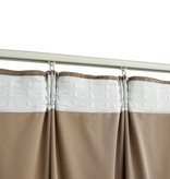 vidaXL Gordijn verduisterend met haken 290x245 cm fluweel beige